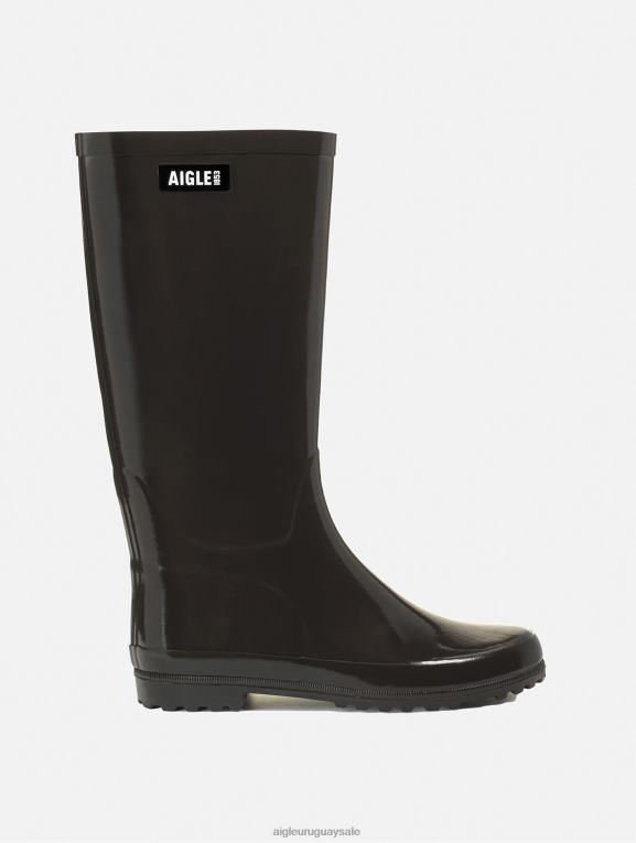 Aigle mujer botas T20BD518 cacao bota de lluvia de patente